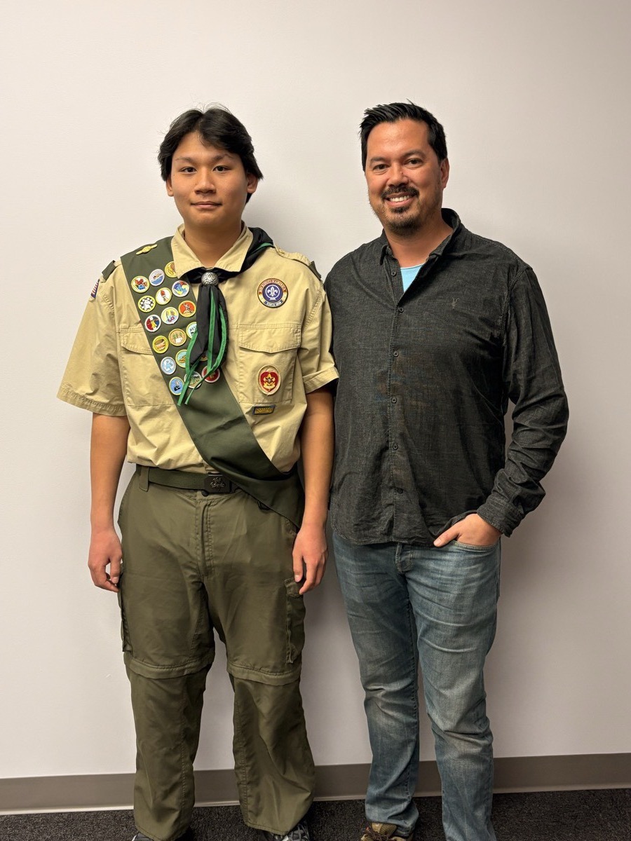 Gabe & Bryan at Eagle Scout ceremony